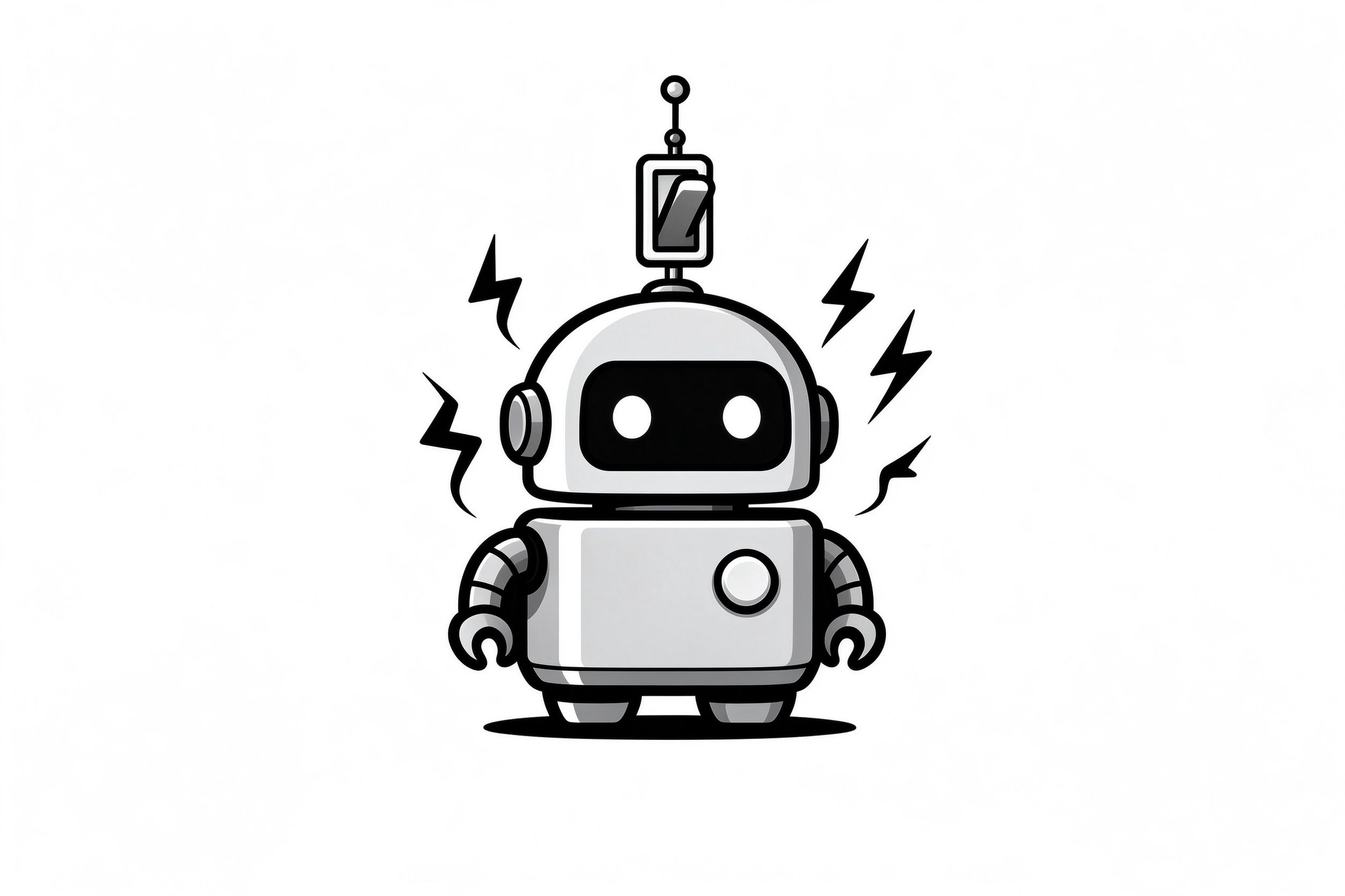 JavaScript 交互模块黑白卡通插画